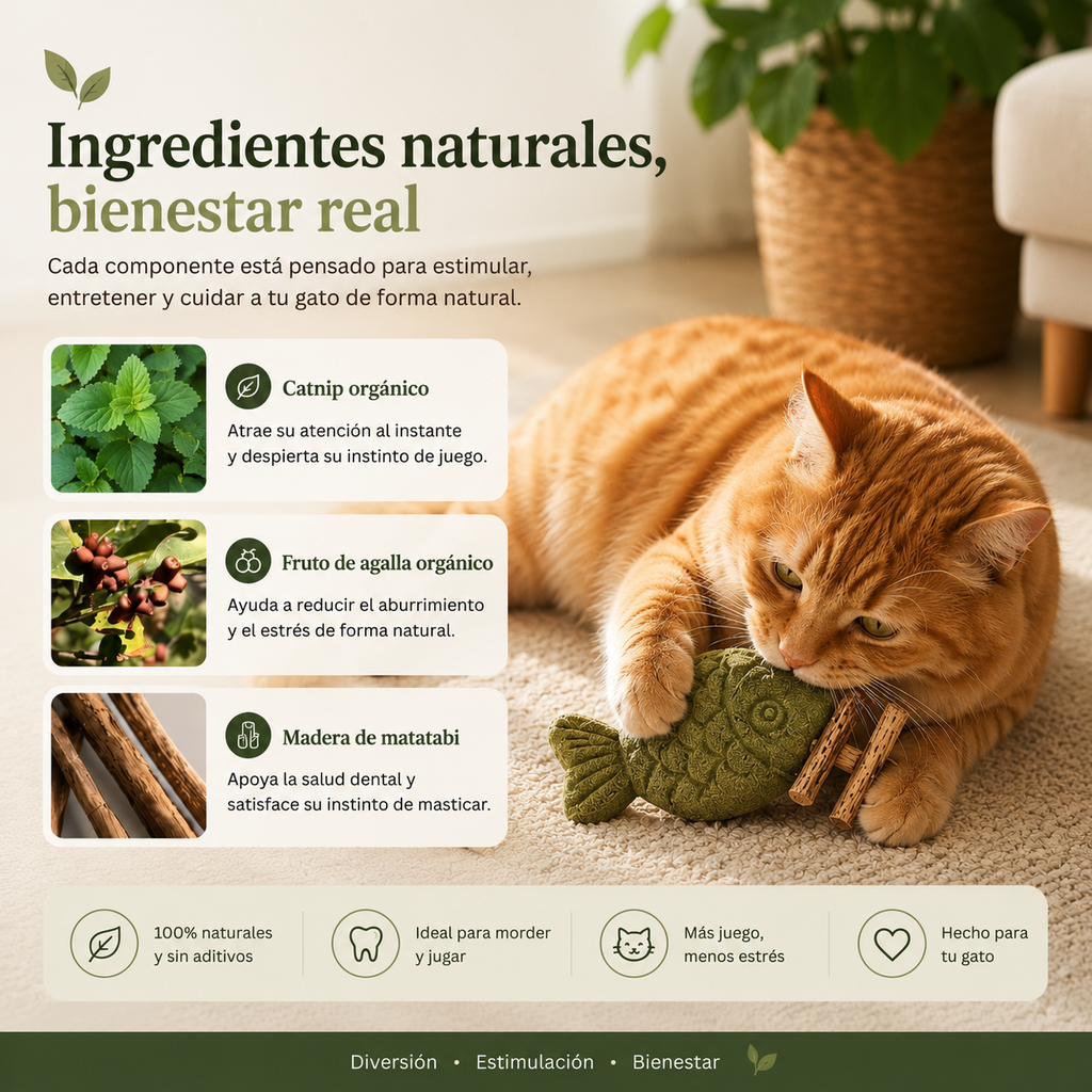 Pez Molar – Juguete Interactivo para Gatos